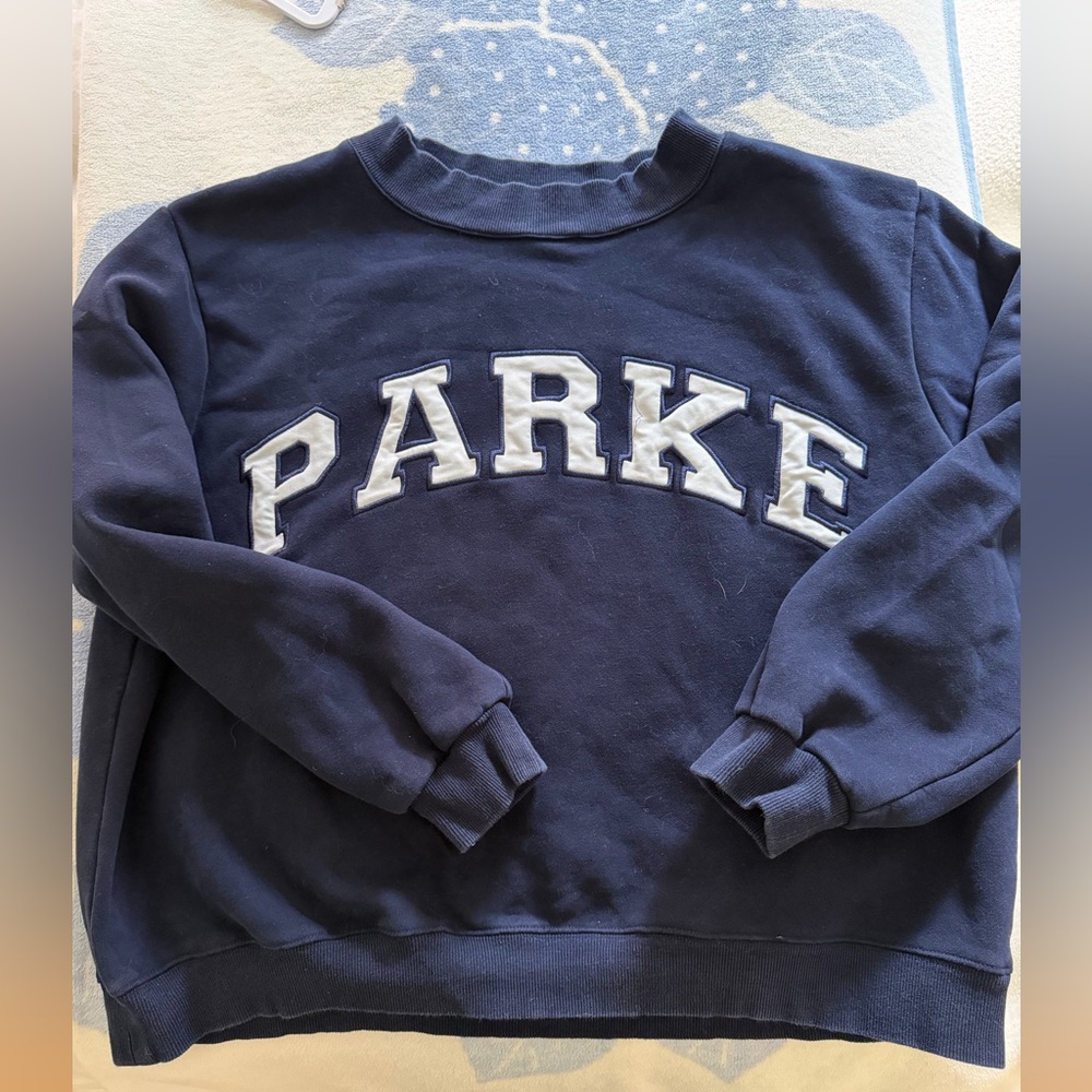 PARKE navy mockneck